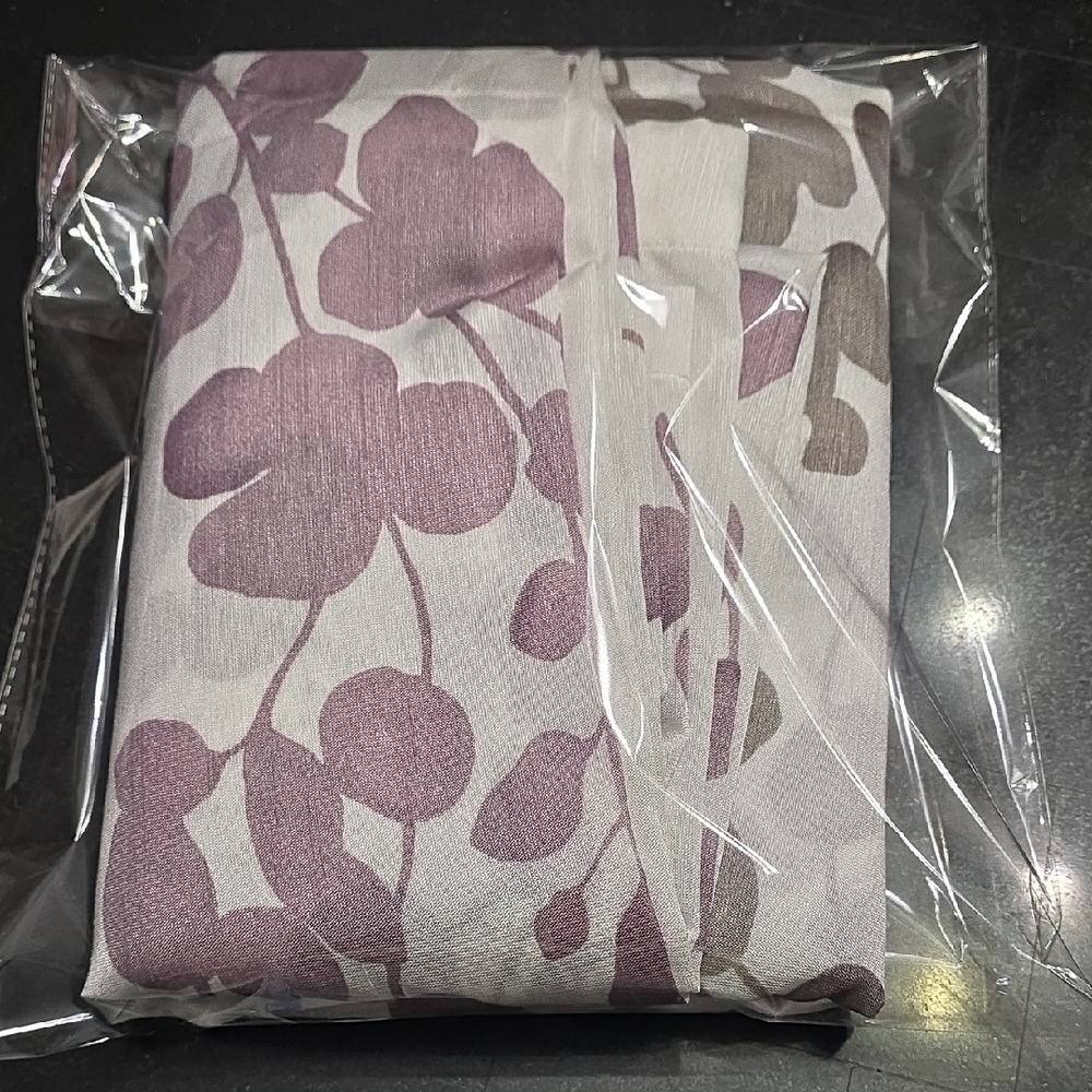 Elegant Purple Floral Shower Curtain - Picture 5 of 5